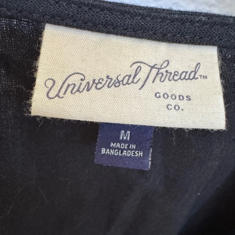 Black linen dress with pockets - Size M - Picture 2 of 4